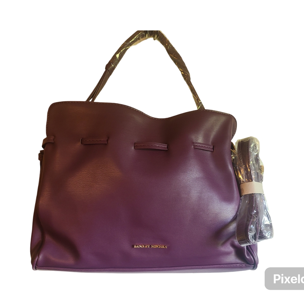 NWT Badgley Mischka Plum Dumpling Bag